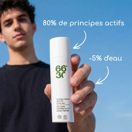 Ultra-fresh face gel moisturizing and matifying mixed to oily skin